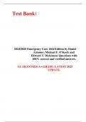 2024/2025 Emergency Care 14th Edition by Daniel Limmer, Michael F. O'Keefe and Edward T. Dickinson. Questions with 100% correct and verified answers.  GUARANTEES A+ GRADE. LATEST 2024 UPDATE.