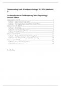 Arbeidspsychologie UU 2024: samenvatting nieuwe boek (deeltoets I)