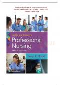 Test Bank For Leddy & Pepper’s Professional Nursing 10th Edition Lucy J. Hood Chapter 1-22 | Complete Guide 2024