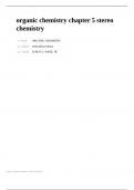 Organic chemistry chapter 5 stereochemistry summary