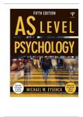 Test Bank For AS Level Psychology, 5th Edition By Michael Eysenck
