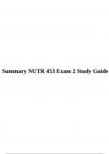 Summary NUTR 453 Exam 2 Study Guide.