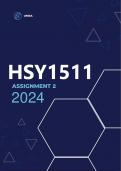HSY1511 Assignment 2  April 2024