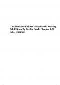 Test Bank for Keltner's Psychiatric Nursing 9th Edition By Debbie Steele Chapter 1-36 2024/2025