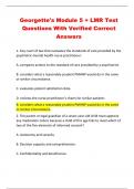 Georgette's Module 5 + LMR Test  Questions With Verified Correct  Answers