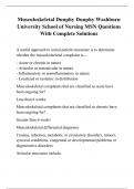 Musculoskeletal Dunphy Dunphy Washburn University School of Nursing MSN Questions With Complete Solutions