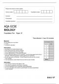 8461|1F AQA GCSE  BIOLOGY FOUNDATION TIER 2022/2023 EXAM QUESTIONS.