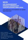 NCOI geslaagde module 2024 HR Management / Juiste medewerkers met juiste kwaliteiten in een organisatie / theorie Vinke en Ulrich / 