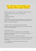 BUL 4421 Final - FAU Gendler Exam Questions With Complete Solutions