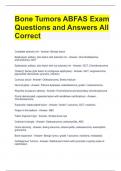 Bone Tumors ABFAS Exam Questions and Answers All Correct