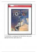 Solution Manual for Criminal Justice Today, 16th Edition By Frank Schmalleger