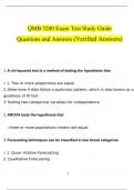 QMB 3200 Exam Study Guide Questions and Answers (2024 / 2025) (Verified Answers)