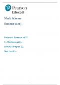  A-level edexcel mathematics mechanics 2023 mark scheme (answers)