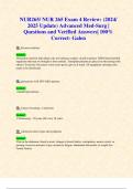 NUR265/ NUR 265 Exam 4 Review: (2024/ 2025 Update) Advanced Med-Surg | Questions and Verified Answers| 100% Correct- Galen