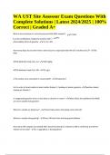 WA UST Site Assessor Exam Questions With Complete Solutions | Latest 2024/2025 | 100% Correct (Graded A+)
