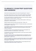 CA BRANCH 3 EXAM PREP QUESTIONS AND ANSWERS/ GRADED A