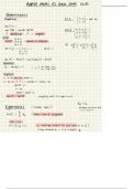 Applied Maths 214 cheat sheets