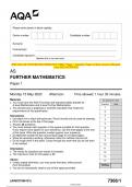 2023 AQA AS FURTHER MATHEMATICS 7366/1 Paper 1 Question Paper & Mark scheme (Merged)  June 2023 [VERIFIED] AS FURTHER MATHEMATICS Paper 1