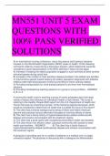 MN551 UNIT 5 EXAM  QUESTIONS WITH  100% PASS VERIFIED  SOLUTIONS