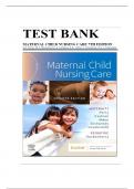 Test Bank for Maternal Child Nursing Care, 7th Edition (Perry, 2023), Chapter 1-50 | All Chapters