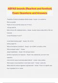 ABFAS boards (Rearfoot and forefoot) Exam Questions and Answers