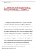 SCI-228 Week 2 Lab Assignment: High Fructose Corn Syrup – Graded An A+