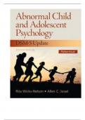 Test Bank For Abnormal Child and Adolescent Psychology, DSM-5 Update 8th Edition By Rita Wicks-Nelson