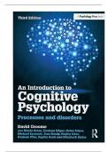 Test Bank For An Introduction to Cognitive Psychology Processes and disorders, 3rd Edition By David Groome