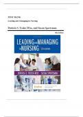 Test Bank - Leading and Managing in Nursing, 8th Edition (Yoder-Wise, 2023)| All Chapters  1-25 Guide 2024