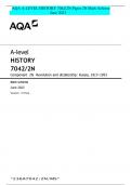 AQA A-LEVEL HISTORY 7042/2N Paper 2N Mark Scheme June 2023