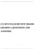 CCI RVS EXAM REVIEW 2024/202 GRADED A QUESTIONS AND ANSWERS .