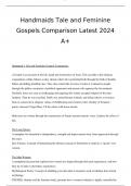 Handmaids Tale and Feminine Gospels Comparison Latest 2024 A+