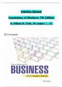 Solution Manual For Foundations of Business, 7th Edition by (William M. Pride, 2023) Verified Chapters 1 - 47, Complete Newest Version