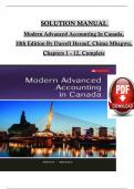 TEST BANK & SOLUTION MANUAL For Modern Advanced Accounting In Canada, 10th Edition By Darrell Herauf, Chima Mbagwu, Verified Chapters 1 - 12, Complete Newest Version