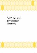 AQA A Level Psychology Memory
