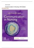 Test Bank for Communication in Nursing, 10th Edition,( Julia Balzer Riley )latest edition 2024