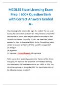 MCOLES State Licensing Exam Prep | 600+ Question Bank with Correct Answers Graded A+