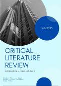 Critical Literature Review ICR2