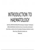 Intro to haematology