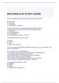 BIOCHEM ACS STUDY GUIDE 2024 WITH COMPLETE SOLUTIONS