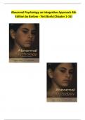 Abnormal Psychology An Integrative Approach 4th Edition by  Barlow - Test Bank (Chapter 1-16)
