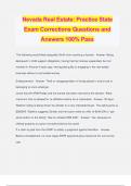 Nevada Real Estate: Practice State Exam Corrections Questions and Answers 100% Pass