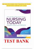 TEST BANK FOR NURSING TODAY: TRANSITION AND TRENDS 11TH EDITION BY ZERWEKH |  ALL CHAPTERS 1-26 COVERED | COMPLETE LATEST GUIDE.