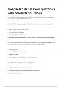 ELABORATED ITE 152 EXAM QUESTIONS WITH COMPLETE SOLUTIONS 