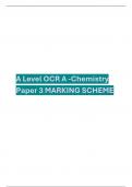 A Level OCR A -Chemistry  Paper 3 MARKING SCHEME