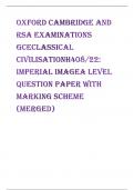 Oxford Cambridge and RSA Examinations  GCEClassical CivilisationH408/22:  Imperial imageA Level question paper with marking scheme (merged)