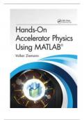 Solution Manual For Hands On Accelerator Physics Using MATLAB®, 1st Edition By Volker Ziemann