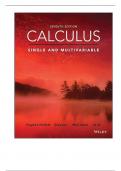 Solution Manual For Calculus Single and Multivariable. 7th Edition By Hughes, McCallum,, Flath, Lock, Lomen, Lovelock, (Wiley)