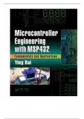 Solution Manual For Microcontroller Engineering with MSP432 , 1st Edition By Ying Bai