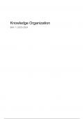 Summary Knowledge Organization